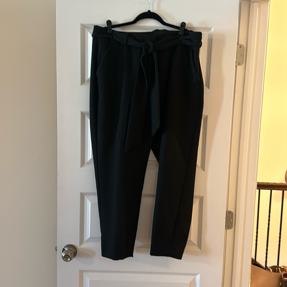 Lane Bryant, The Allie Belted Pants in Black, 14 regular